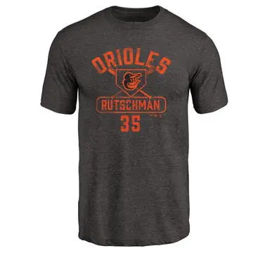 Men's Adley Rutschman Baltimore Orioles Base Runner Tri-Blend T-Shirt - Black