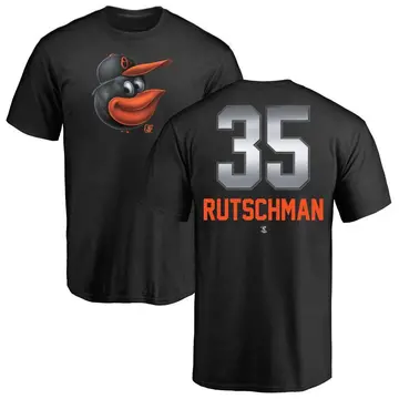 Men's Adley Rutschman Baltimore Orioles Midnight Mascot T-Shirt - Black