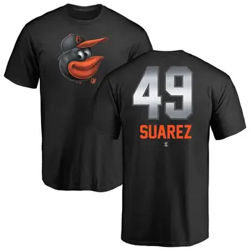 Men's Albert Suarez Baltimore Orioles Midnight Mascot T-Shirt - Black