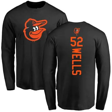 Men's Alexander Wells Baltimore Orioles Backer Long Sleeve T-Shirt - Black