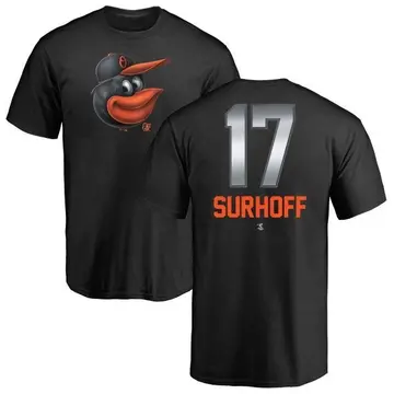 Men's Bj Surhoff Baltimore Orioles Midnight Mascot T-Shirt - Black