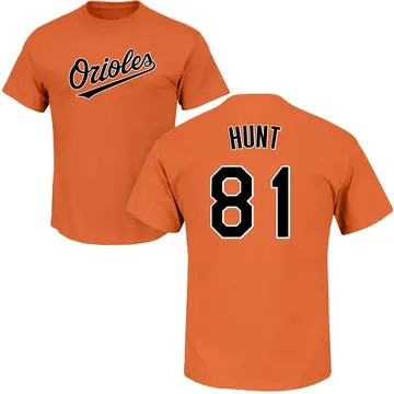 Men's Blake Hunt Baltimore Orioles Roster Name & Number T-Shirt - Orange