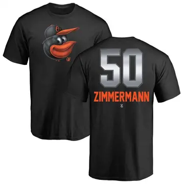 Men's Bruce Zimmermann Baltimore Orioles Midnight Mascot T-Shirt - Black