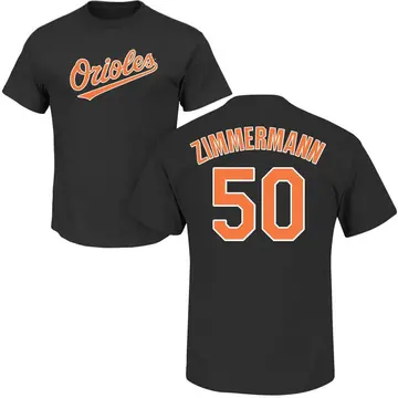 Men's Bruce Zimmermann Baltimore Orioles Roster Name & Number T-Shirt - Black