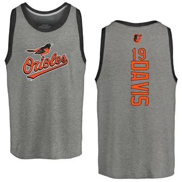 Men's Chris Davis Baltimore Orioles Backer Tri-Blend Tank Top - Ash