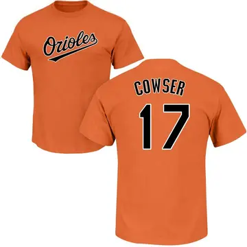 Men's Colton Cowser Baltimore Orioles Roster Name & Number T-Shirt - Orange