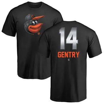 Men's Craig Gentry Baltimore Orioles Midnight Mascot T-Shirt - Black