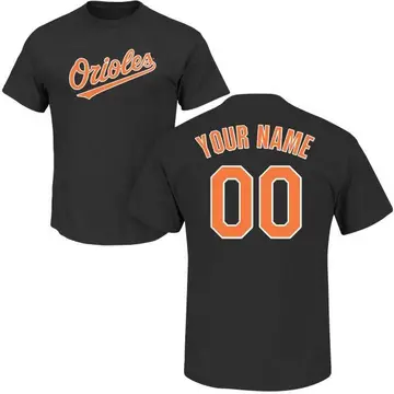 Men's Custom Baltimore Orioles Custom Roster Name & Number T-Shirt - Black