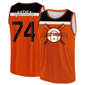 Men's Felix Bautista Baltimore Orioles Orange/Black Baseball Legend Tank Top