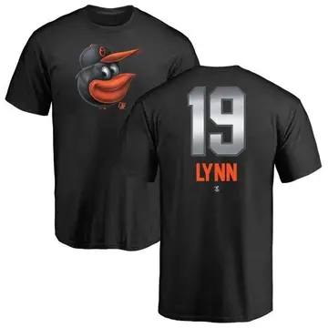 Men's Fred Lynn Baltimore Orioles Midnight Mascot T-Shirt - Black