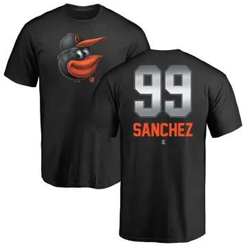 Men's Gary Sanchez Baltimore Orioles Midnight Mascot T-Shirt - Black