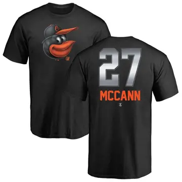 Men's James McCann Baltimore Orioles Midnight Mascot T-Shirt - Black