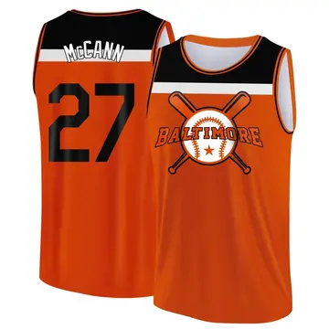 Men's James McCann Baltimore Orioles Orange/Black Baseball Legend Tank Top