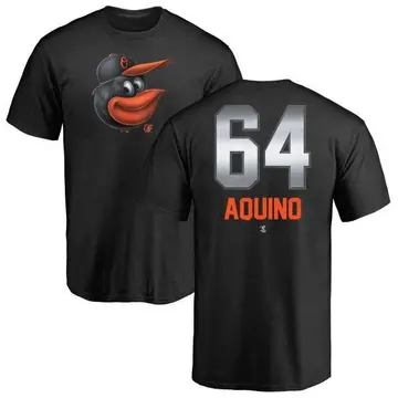 Men's Jayson Aquino Baltimore Orioles Midnight Mascot T-Shirt - Black