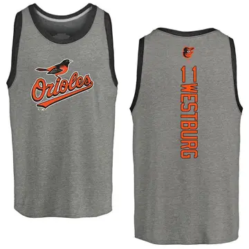 Men's Jordan Westburg Baltimore Orioles Backer Tri-Blend Tank Top - Ash