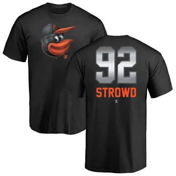 Men's Kade Strowd Baltimore Orioles Midnight Mascot T-Shirt - Black