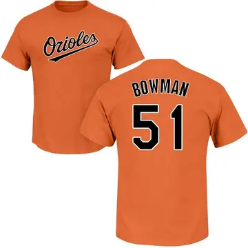 Men's Matt Bowman Baltimore Orioles Roster Name & Number T-Shirt - Orange