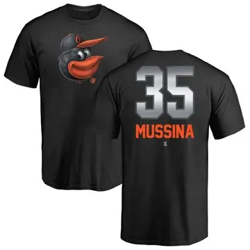 Men's Mike Mussina Baltimore Orioles Midnight Mascot T-Shirt - Black