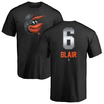 Men's Paul Blair Baltimore Orioles Midnight Mascot T-Shirt - Black