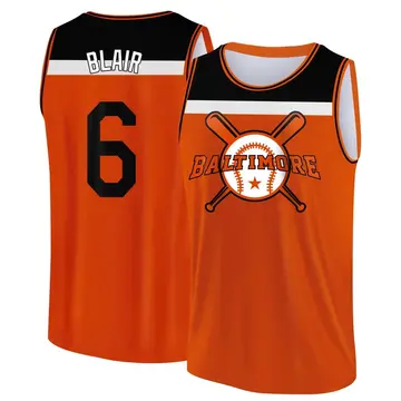 Men's Paul Blair Baltimore Orioles Orange/Black Baseball Legend Tank Top