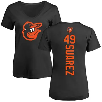 Women's Albert Suarez Baltimore Orioles Backer Slim Fit T-Shirt - Black