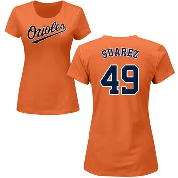 Women's Albert Suarez Baltimore Orioles Roster Name & Number T-Shirt - Orange