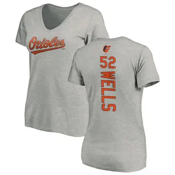 Women's Alexander Wells Baltimore Orioles Backer Slim Fit T-Shirt - Ash