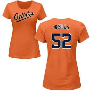 Women's Alexander Wells Baltimore Orioles Roster Name & Number T-Shirt - Orange