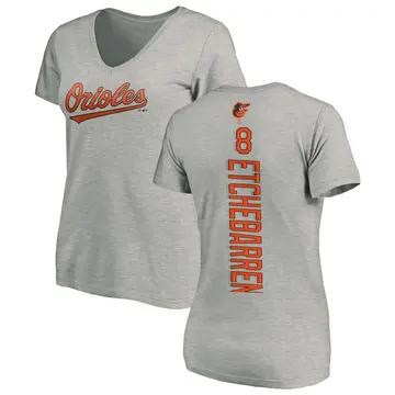 Women's Andy Etchebarren Baltimore Orioles Backer Slim Fit T-Shirt - Ash