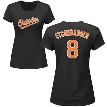 Women's Andy Etchebarren Baltimore Orioles Roster Name & Number T-Shirt - Black