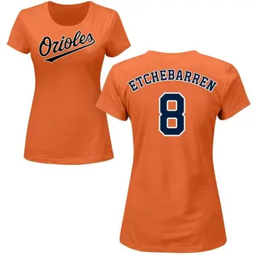 Women's Andy Etchebarren Baltimore Orioles Roster Name & Number T-Shirt - Orange