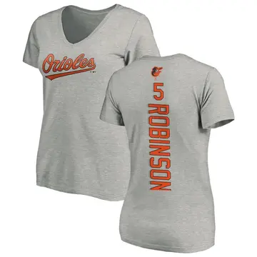 Women's Brooks Robinson Baltimore Orioles Backer Slim Fit T-Shirt - Ash