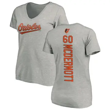 Women's Chayce McDermott Baltimore Orioles Backer Slim Fit T-Shirt - Ash