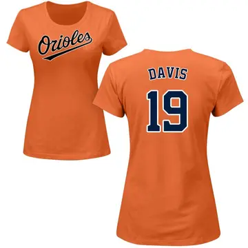 Women's Chris Davis Baltimore Orioles Roster Name & Number T-Shirt - Orange