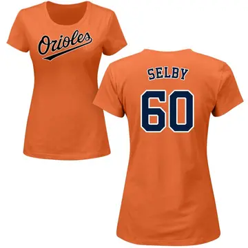 Women's Colin Selby Baltimore Orioles Roster Name & Number T-Shirt - Orange