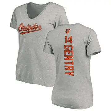 Women's Craig Gentry Baltimore Orioles Backer Slim Fit T-Shirt - Ash