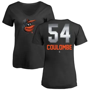 Women's Danny Coulombe Baltimore Orioles Midnight Mascot V-Neck T-Shirt - Black