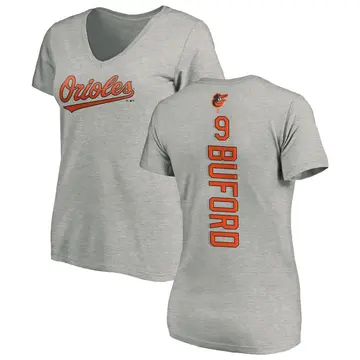 Women's Don Buford Baltimore Orioles Backer Slim Fit T-Shirt - Ash