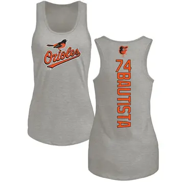 Women's Felix Bautista Baltimore Orioles Backer Tri-Blend Tank Top - Ash