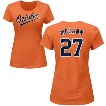 Women's James McCann Baltimore Orioles Roster Name & Number T-Shirt - Orange