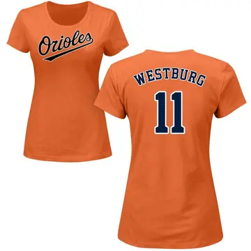 Women's Jordan Westburg Baltimore Orioles Roster Name & Number T-Shirt - Orange