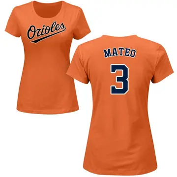 Women's Jorge Mateo Baltimore Orioles Roster Name & Number T-Shirt - Orange