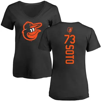 Women's Livan Soto Baltimore Orioles Backer Slim Fit T-Shirt - Black