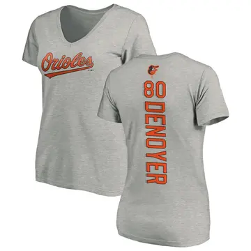 Women's Noah Denoyer Baltimore Orioles Backer Slim Fit T-Shirt - Ash