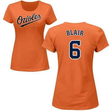 Women's Paul Blair Baltimore Orioles Roster Name & Number T-Shirt - Orange