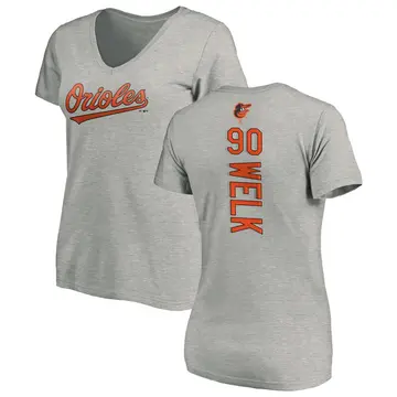 Women's Toby Welk Baltimore Orioles Backer Slim Fit T-Shirt - Ash