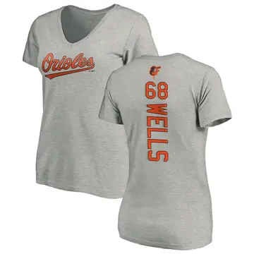 Women's Tyler Wells Baltimore Orioles Backer Slim Fit T-Shirt - Ash