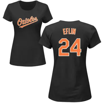 Women's Zach Eflin Baltimore Orioles Roster Name & Number T-Shirt - Black