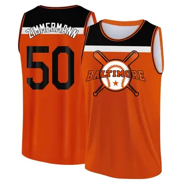 Youth Bruce Zimmermann Baltimore Orioles Orange/Black Baseball Legend Tank Top