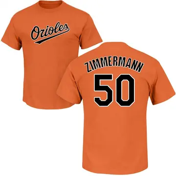 Youth Bruce Zimmermann Baltimore Orioles Roster Name & Number T-Shirt - Orange